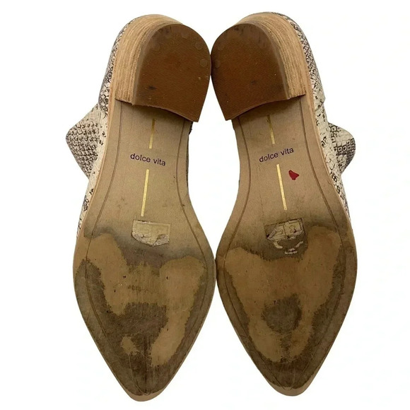 Dolce Vita Sonni Ankle Boots Snake Print Booties Block Heel Slip On Size 6.5 - Picture 10 of 10